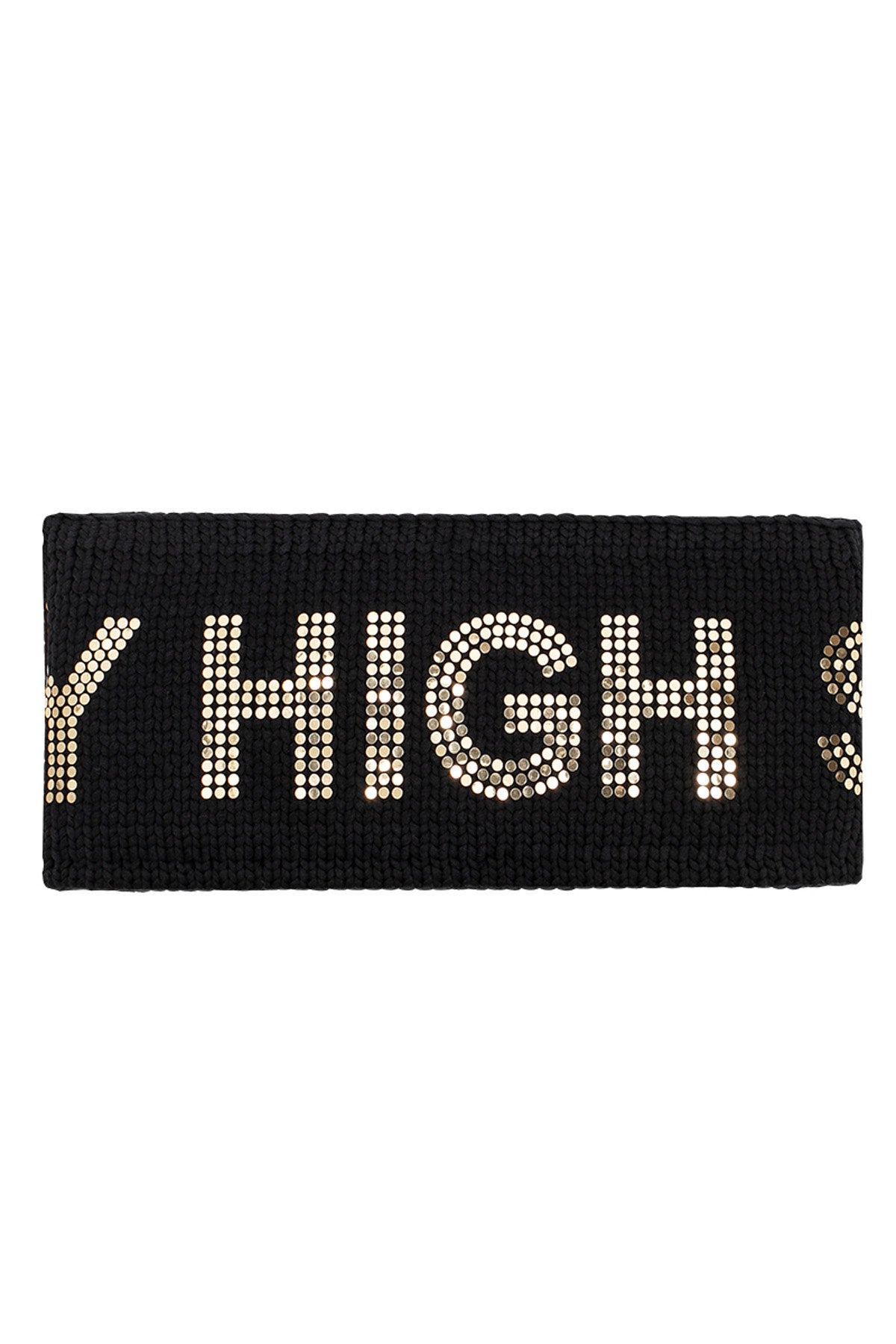 High Society Ski Headband in Black and Diamante