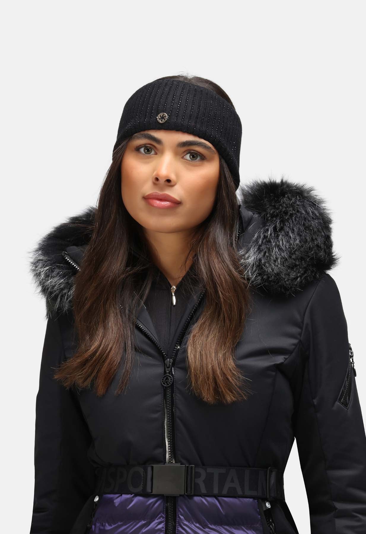 Sportalm Black Grey Fur Trim for Ski Jackets Winternational