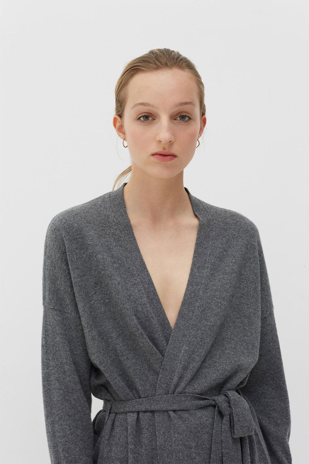 Chinti and Parker cashmere long length cardigan in grey