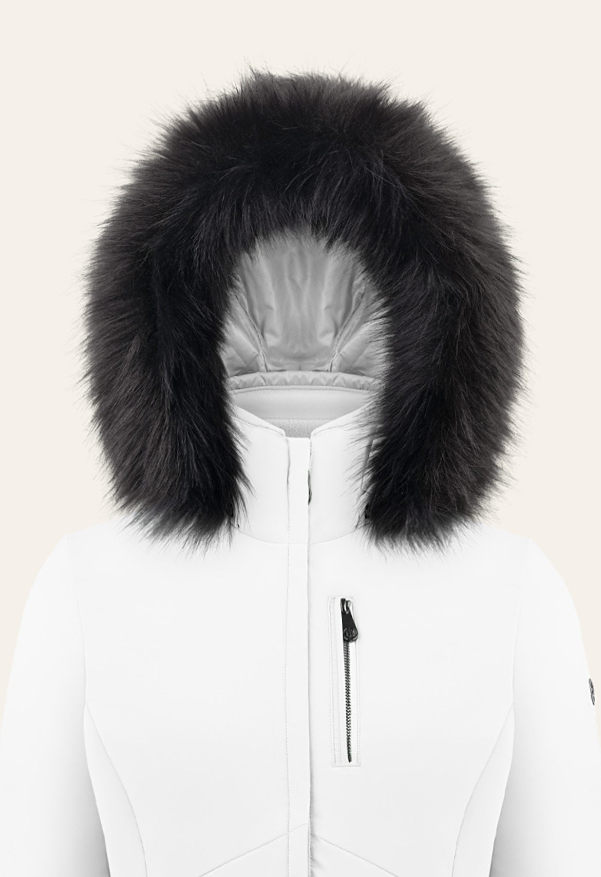 Poivre Blanc 0802 Stretch Ski Jacket in White