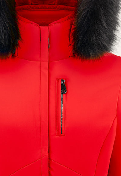 Poivre Blanc 0802 Stretch Ski Jacket in Red