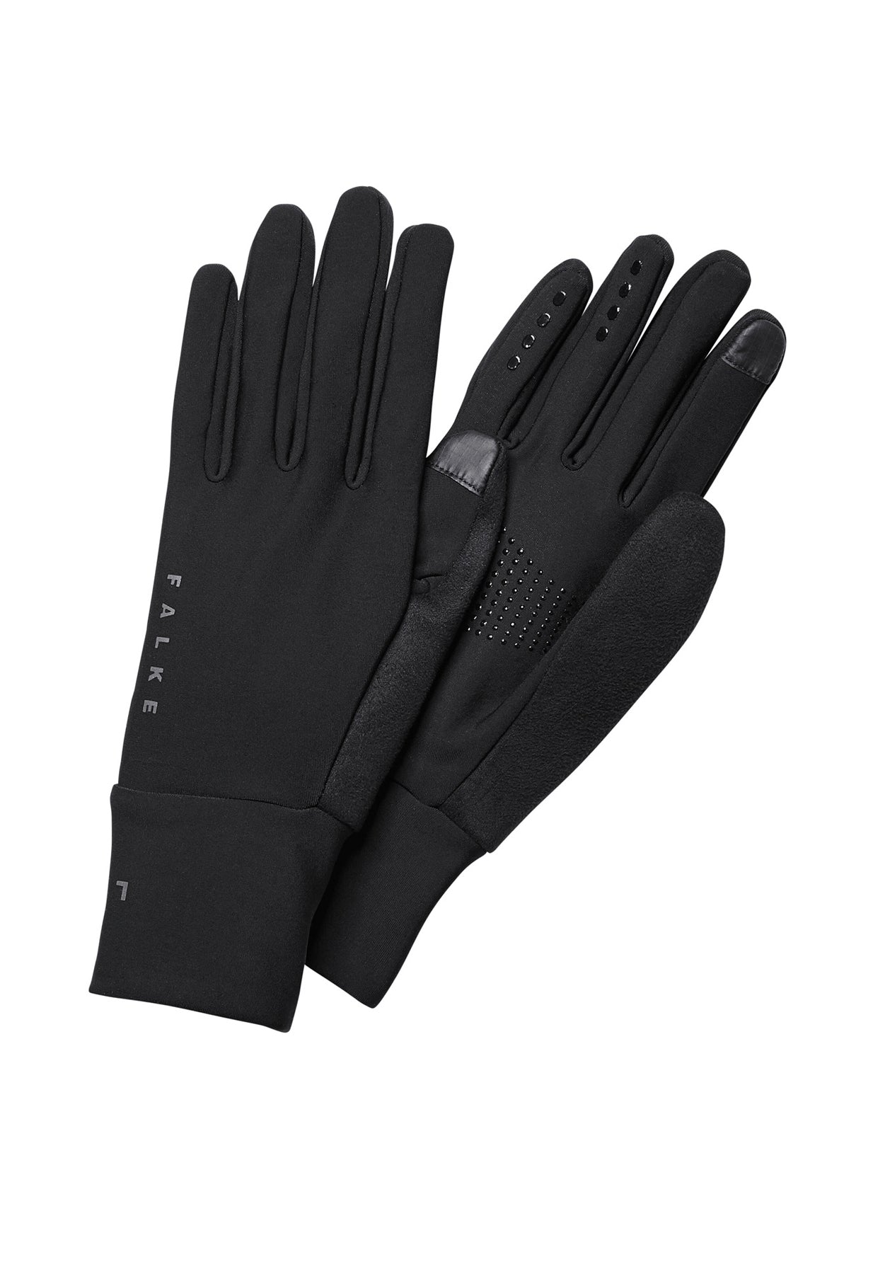 Falke Black Brushed Glove Liners