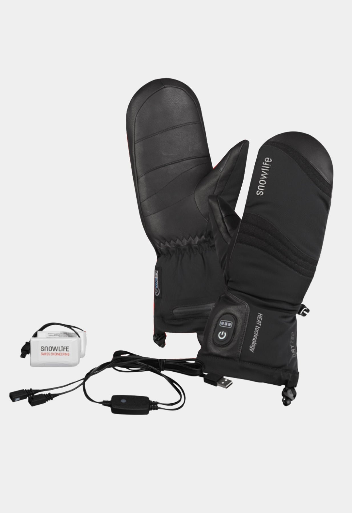 Snowlife Women's Heat DT Ski Mitten with Rechargeable Batteries