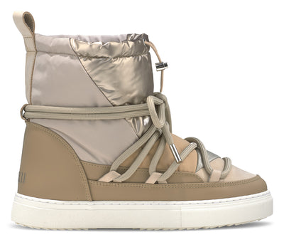 Inuikii Puffer Sneaker Wedge Boot in Beige