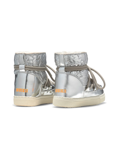 Inuikii Bomber Star Wedge Boot in Silver