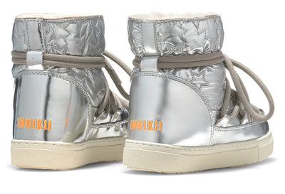 Inuikii Bomber Star Wedge Boot in Silver