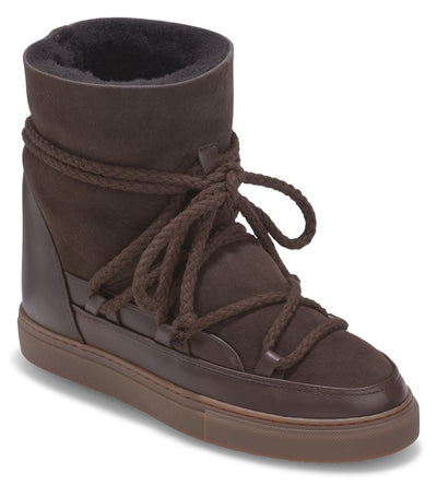 Inuikii Classic Sneaker Wedge Boot in Dark Brown