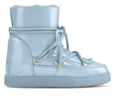 Inuikii Naplack Leather Wedge Boot in Blue
