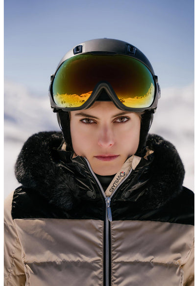 Duvillard Candice Gold Ski Jacket with Faux Fur Trim