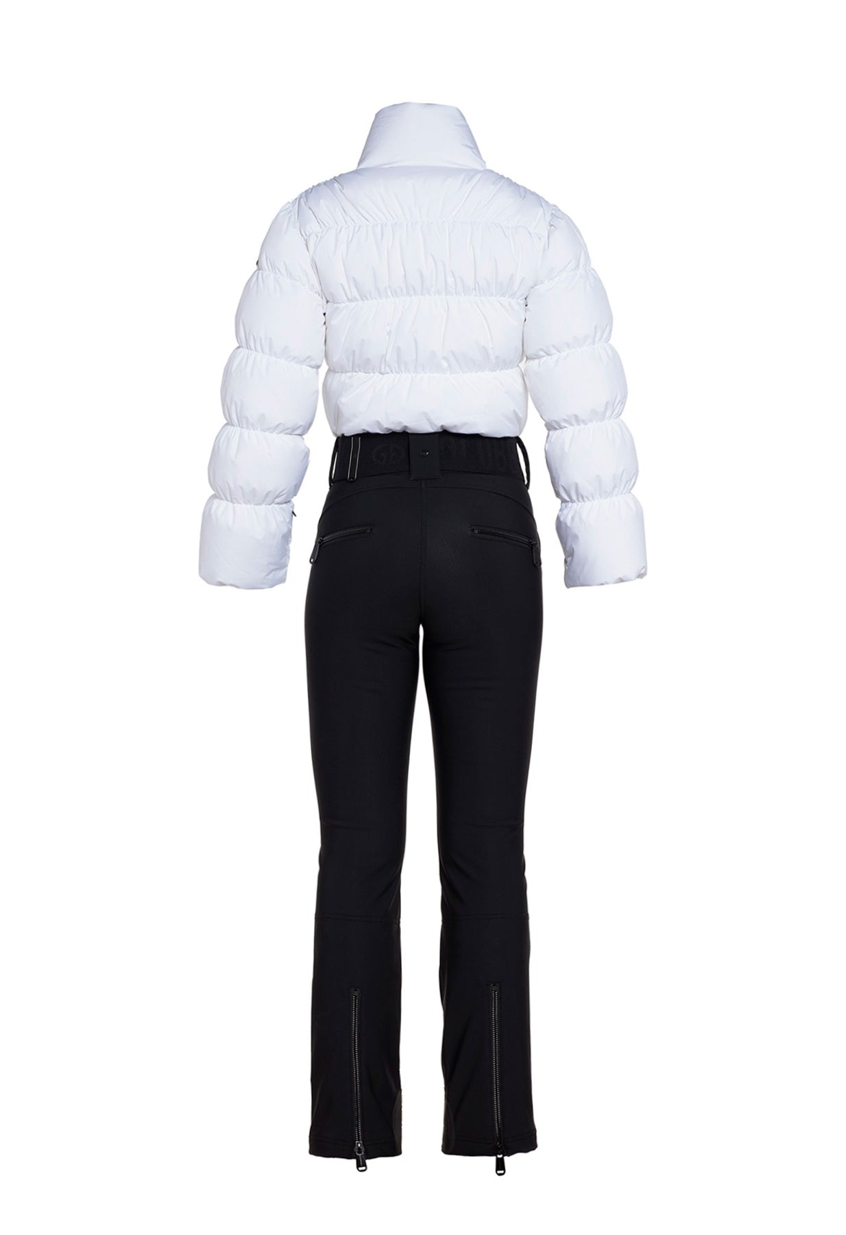 Goldbergh Snowball One Piece Ski Suit in White and Black