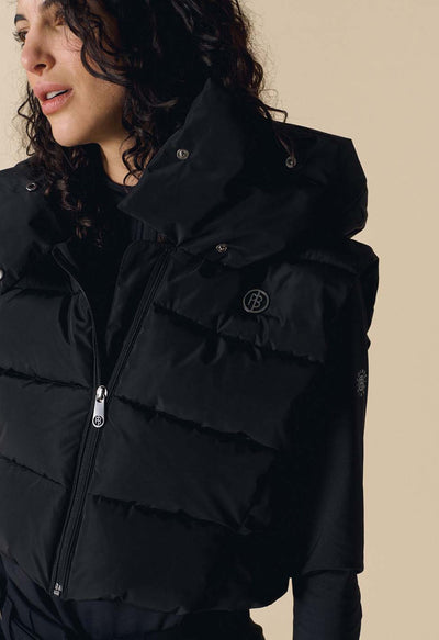 Poivre Blanc Cindy Gilet in Black