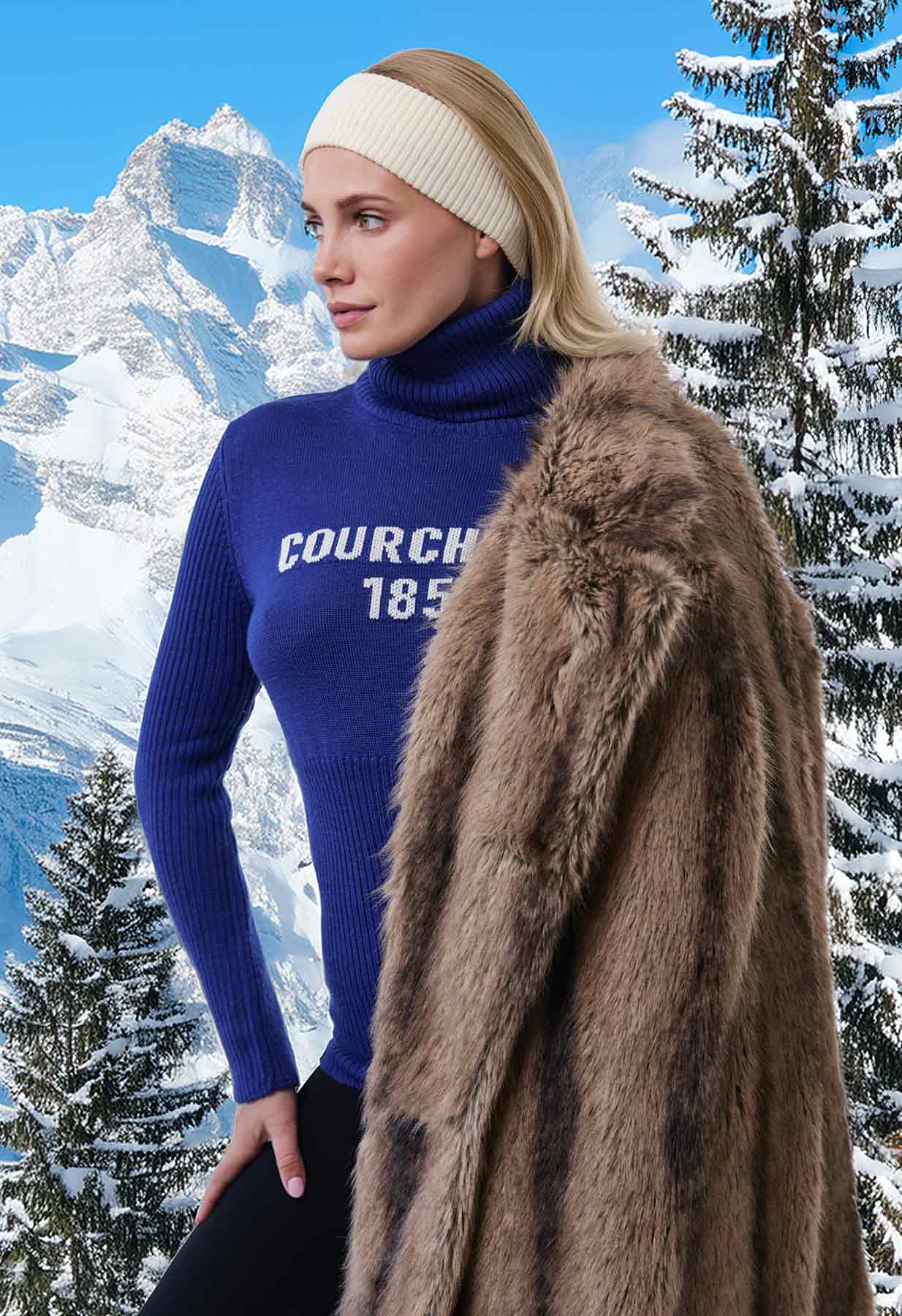 Linla Courchevel Blue Knitted Jumper