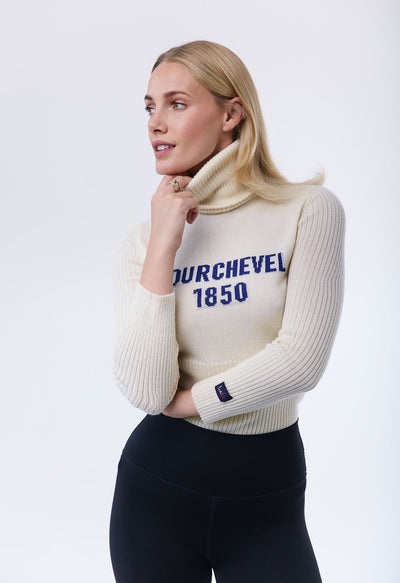 Linla Courchevel White Knitted Jumper