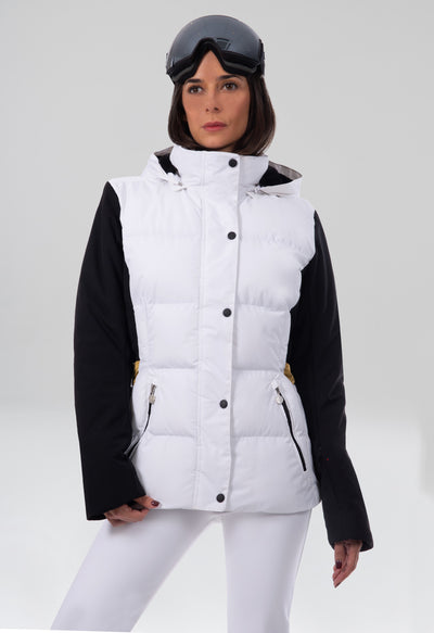 Duvillard Elea White Ski Jacket with Hood