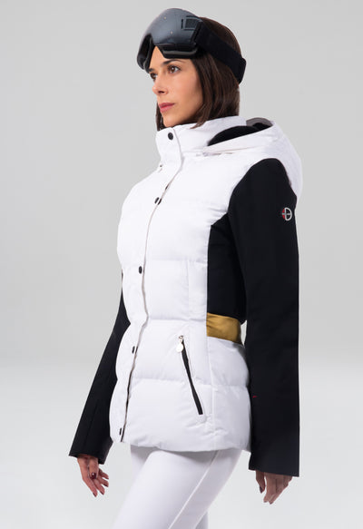 Duvillard Elea White Ski Jacket with Hood