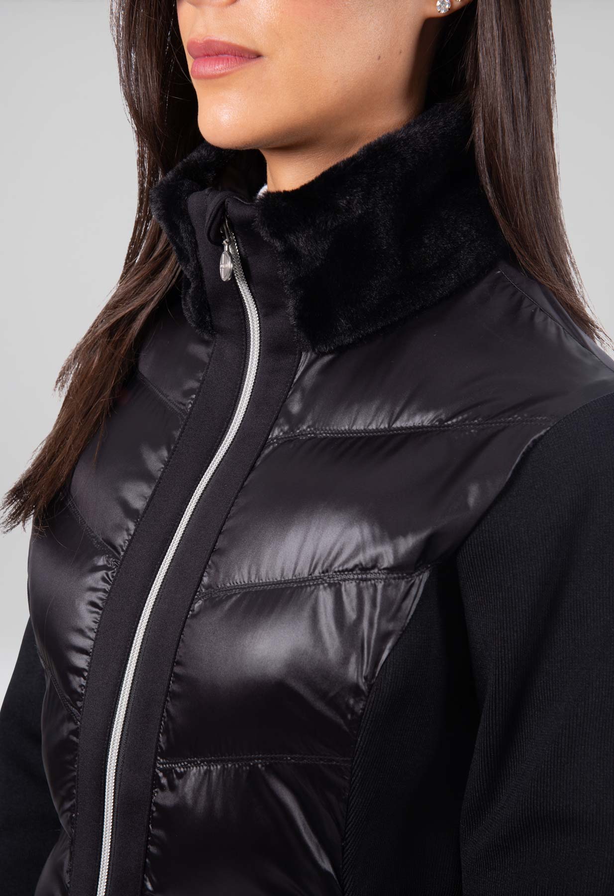 Duvillard Marina Black Ski Second Layer Jacket