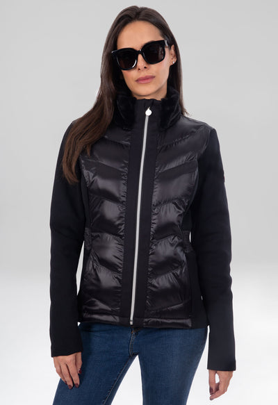 Duvillard Marina Black Ski Second Layer Jacket