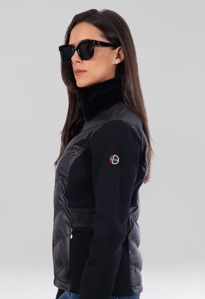 Duvillard Marina Black Ski Second Layer Jacket
