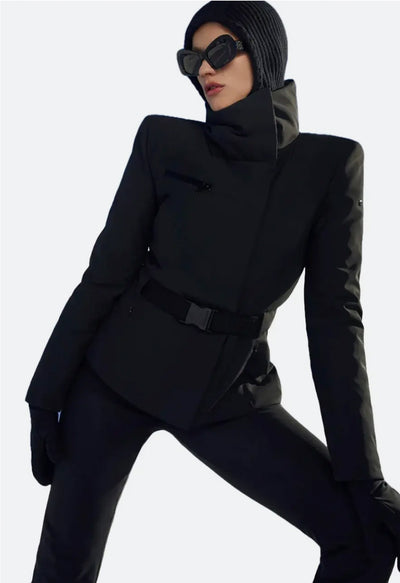Goldbergh Elegante Belted Ski Jacket in Black