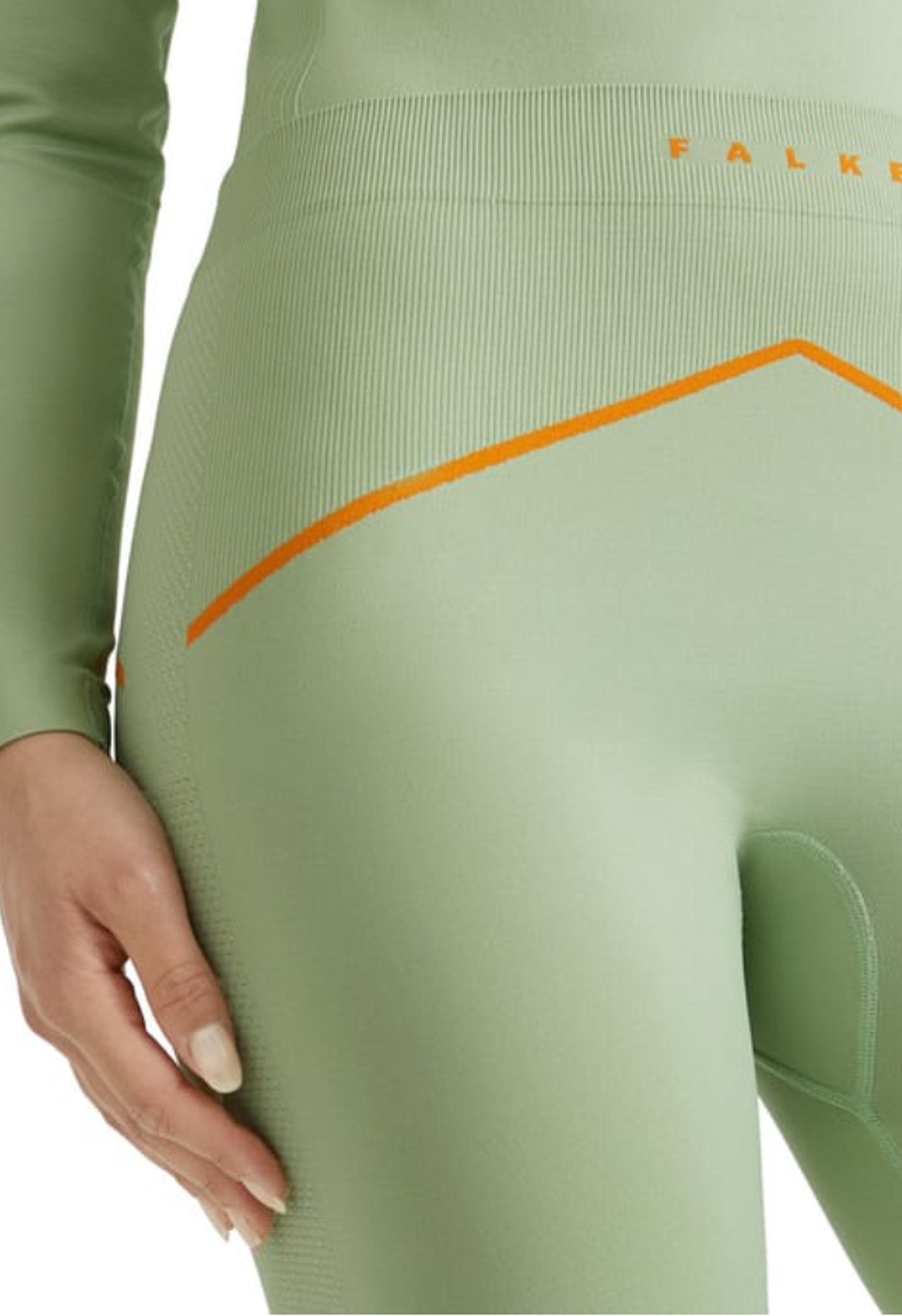 Falke Thermal Ski Leggings in Pale Green