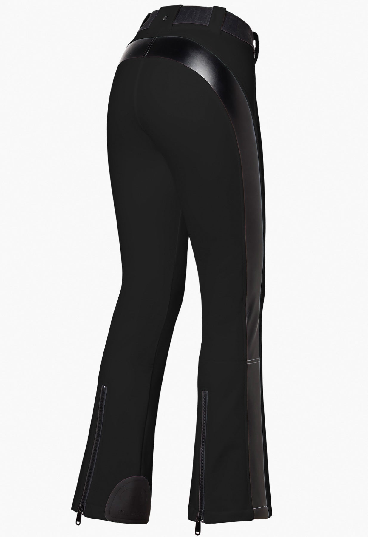 Goldbergh Alessia Black Stretch Ski Pant with Faux Leather Side Seams