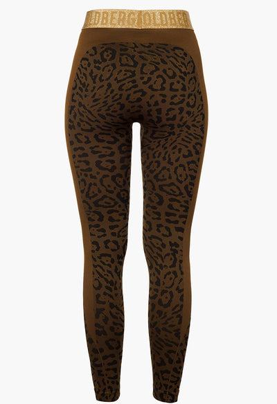 Goldbergh Caitlyn Ski Thermal Legging in Brown Animal Print