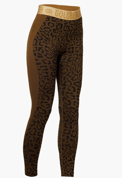 Goldbergh Caitlyn Ski Thermal Legging in Brown Animal Print