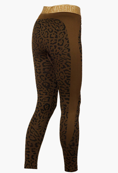 Goldbergh Caitlyn Ski Thermal Legging in Brown Animal Print