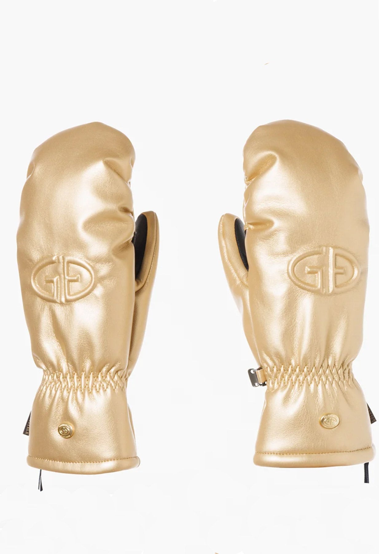 Goldbergh Charmer Gold Faux Leather Mitten