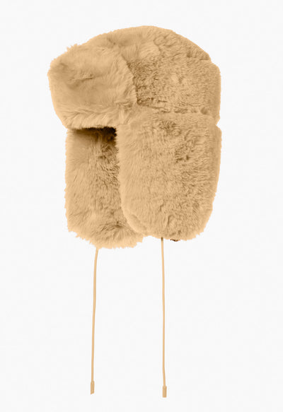 Goldbergh Cher Faux Fur Trapper Hat in Caramel
