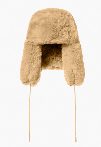 Goldbergh Cher Faux Fur Trapper Hat in Caramel