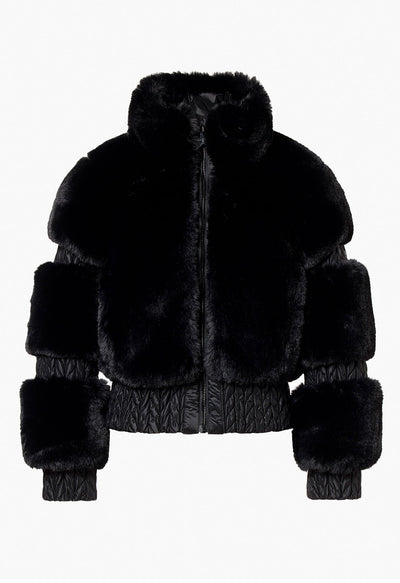 Goldbergh Furry Ski Jacket in Black