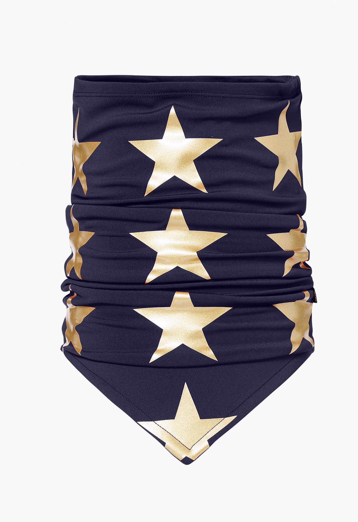 Goldbergh Giulietta Scarf Neckwarmer in French Blue with Gold Stars