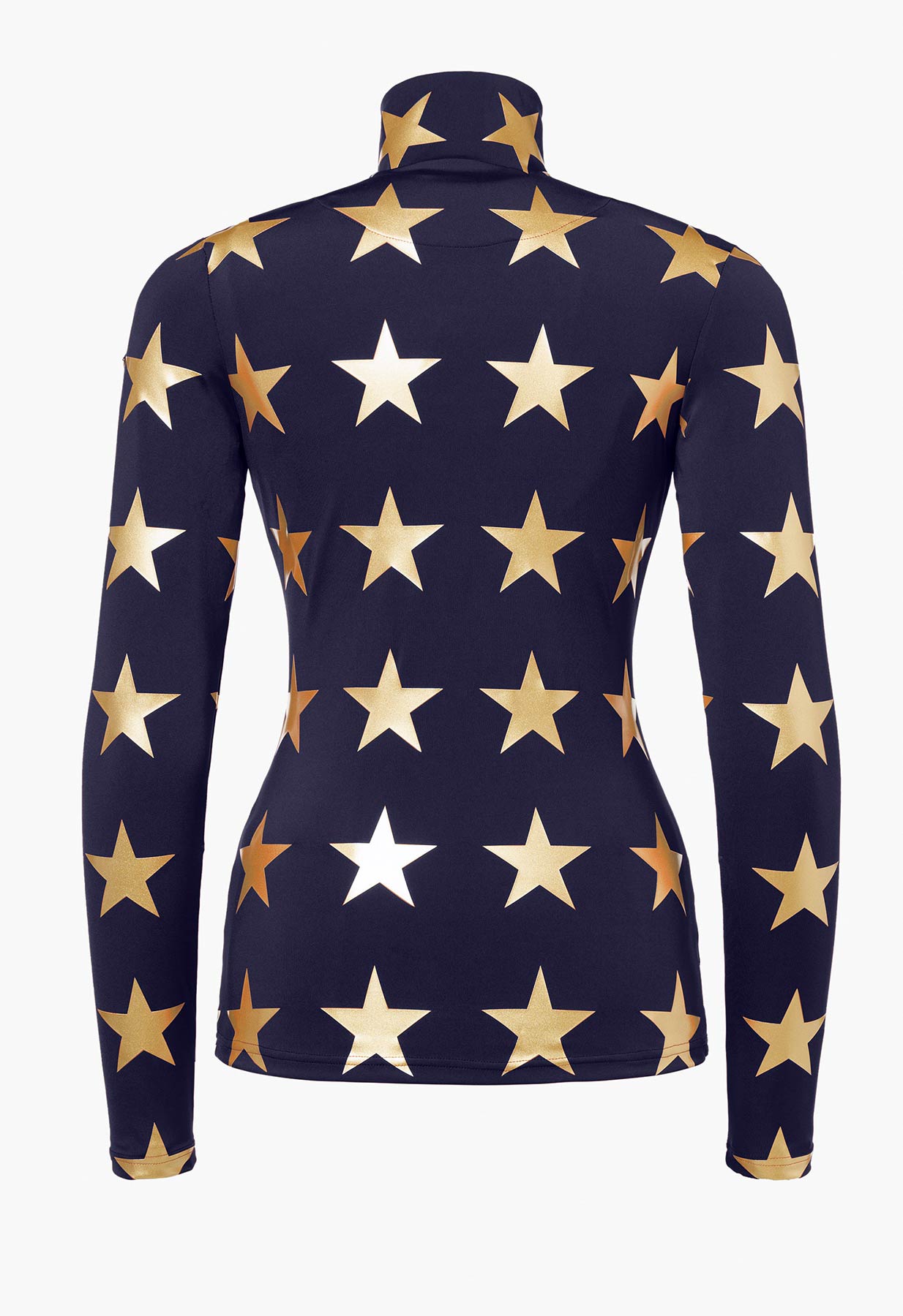 Goldbergh Lunaria Ski Base Layer in Blue with Gold Stars