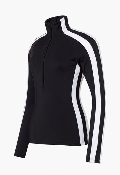 Goldbergh Maeve Ski Base Layer in Black with White Stripes