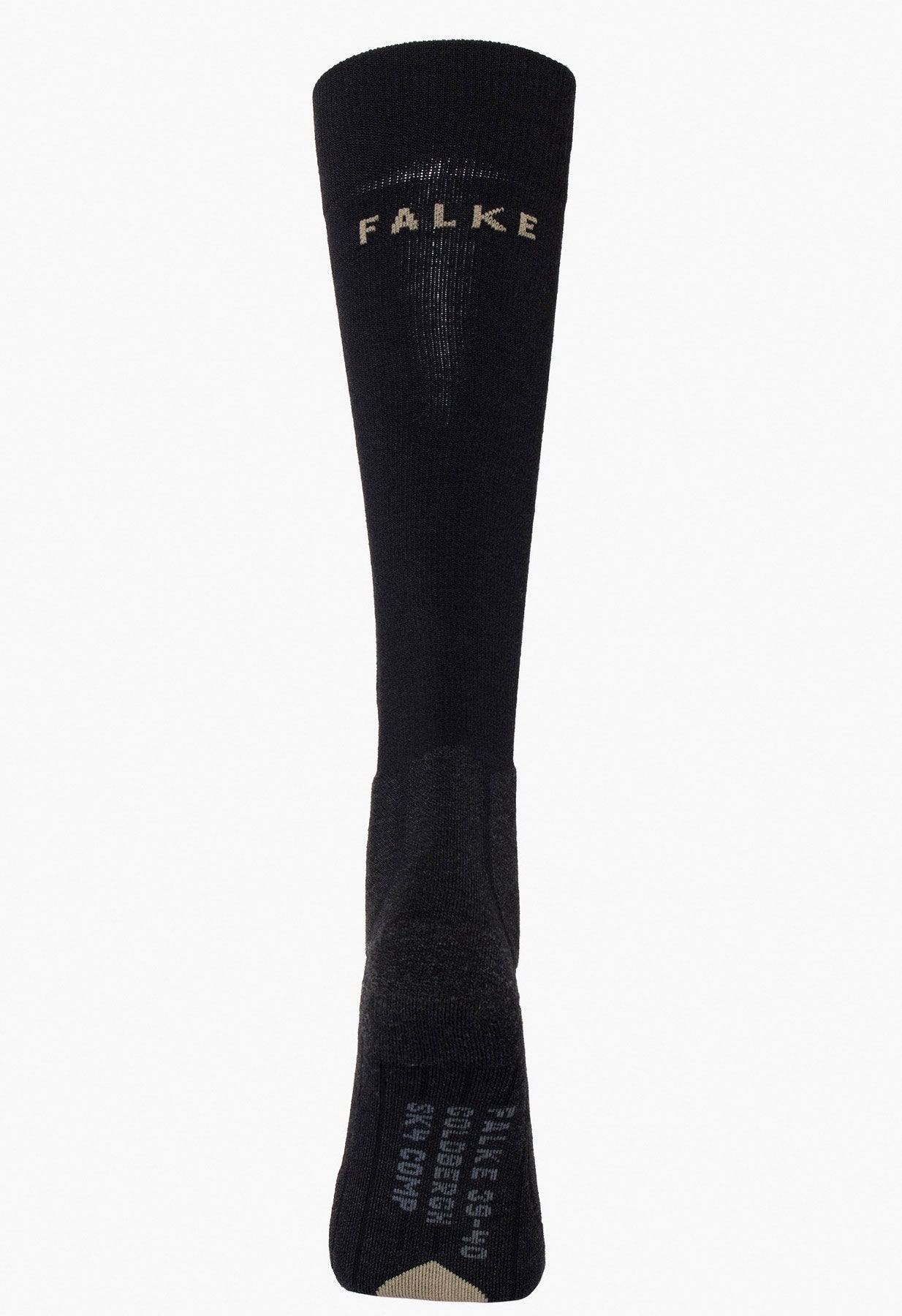 Black Goldbergh x Falke ladies ski sock on a white background