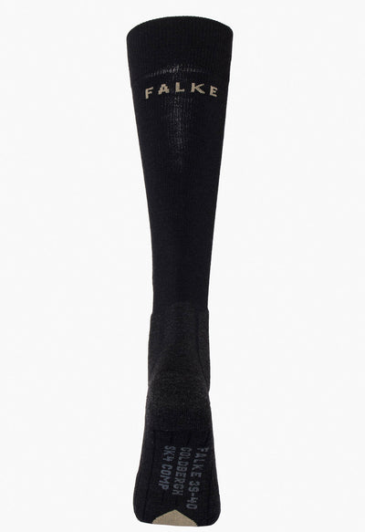 Black Goldbergh x Falke ladies ski sock on a white background