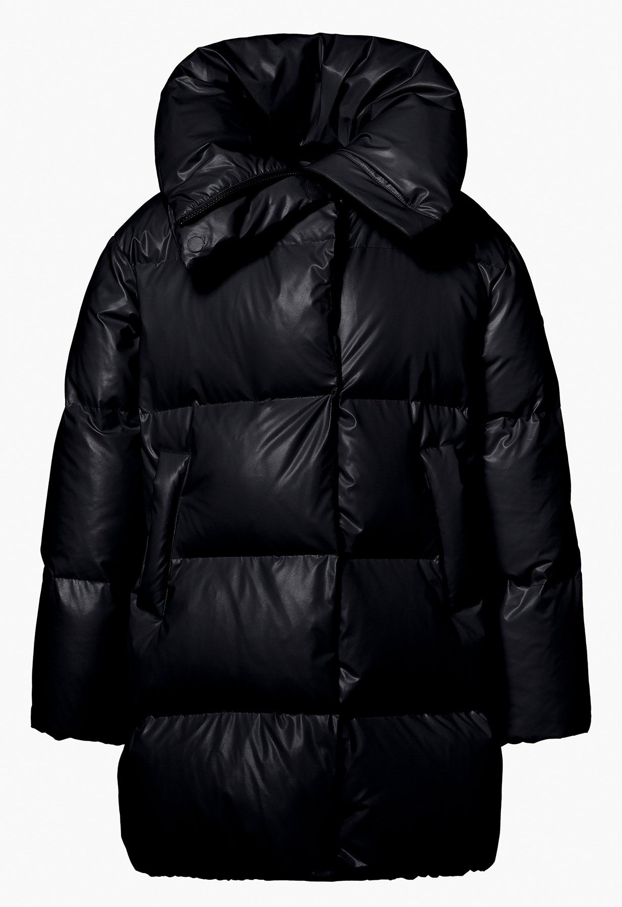 Goldbergh Vive Downfilled Coat in Black Faux Leather