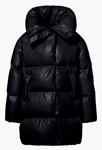 Goldbergh Vive Downfilled Coat in Black Faux Leather