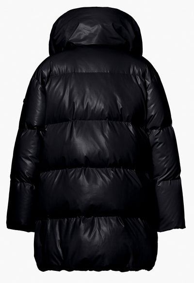 Goldbergh Vive Downfilled Coat in Black Faux Leather