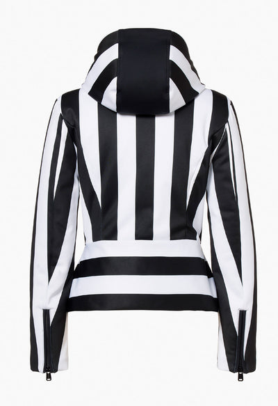 Goldbergh Linea Ski Jacket in Black and White
