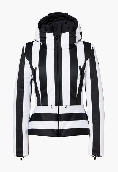 Goldbergh Linea Ski Jacket in Black and White