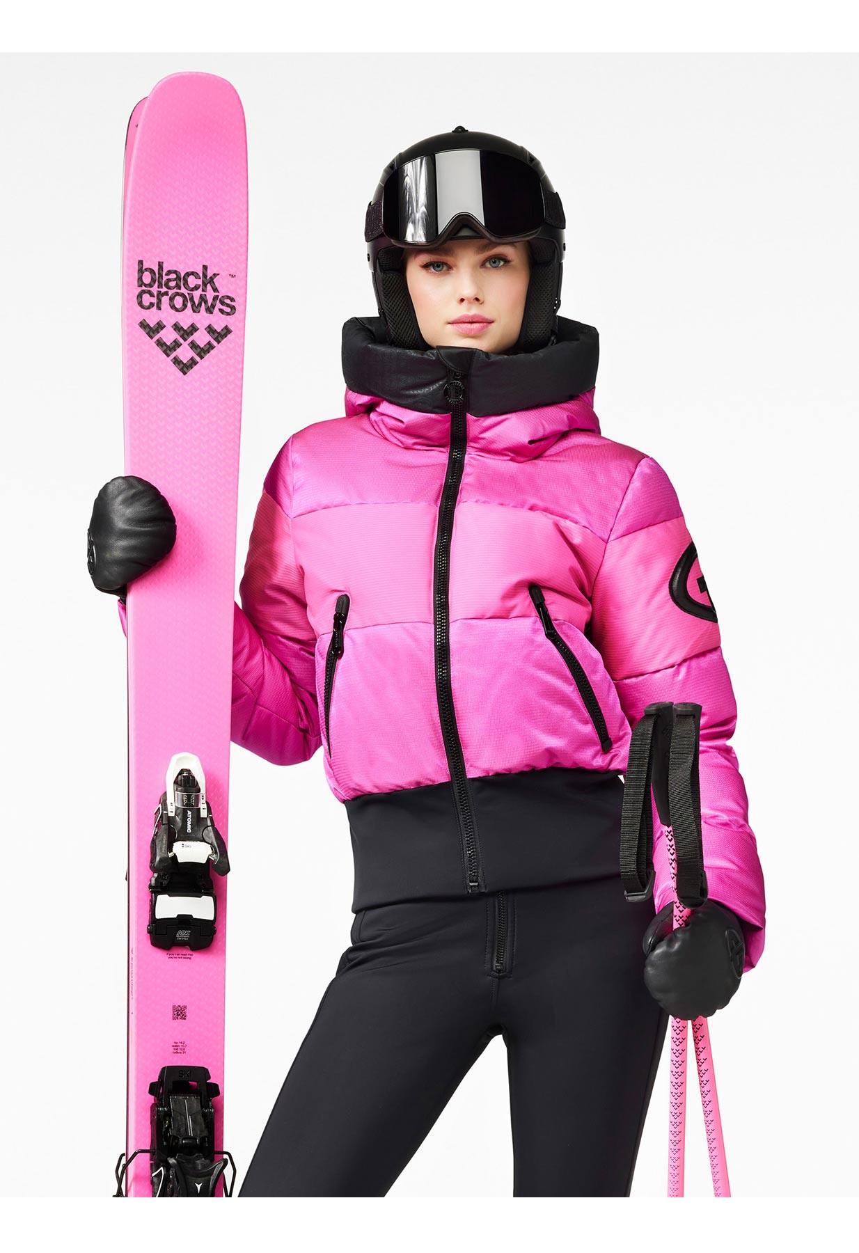 Goldbergh Fever Downfilled Bomber Ski Jacket in Pink