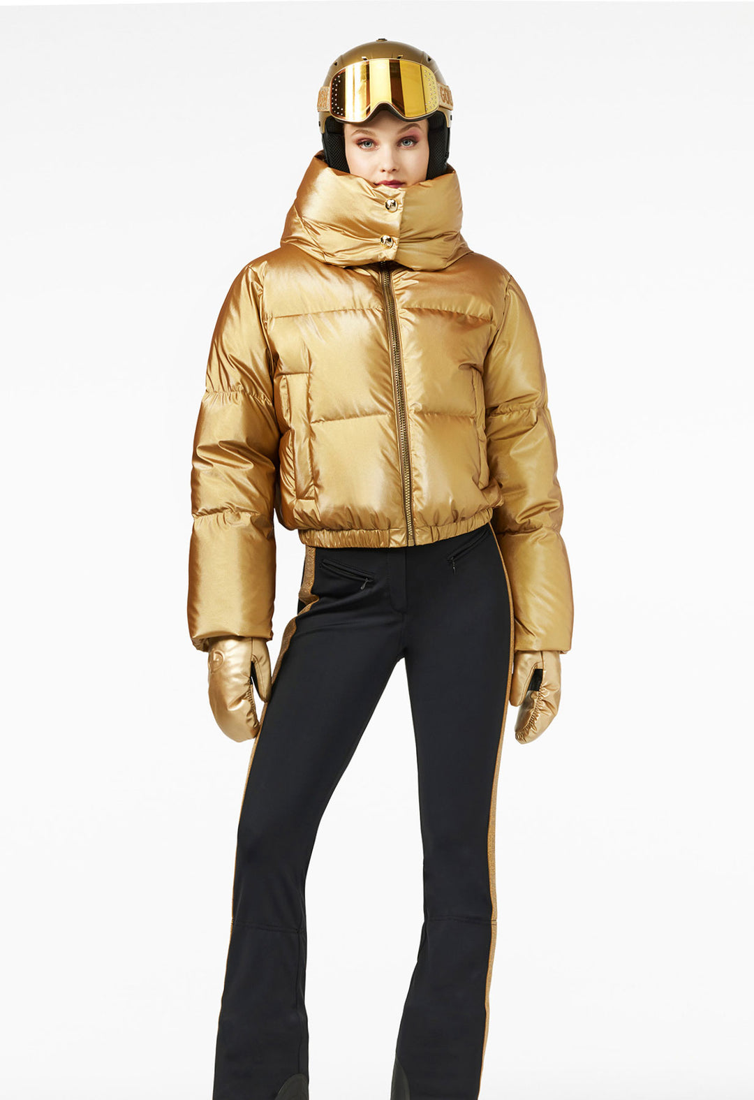 Goldbergh Golden Edge Black Ski Pants with Gold Stripe  display picture 1