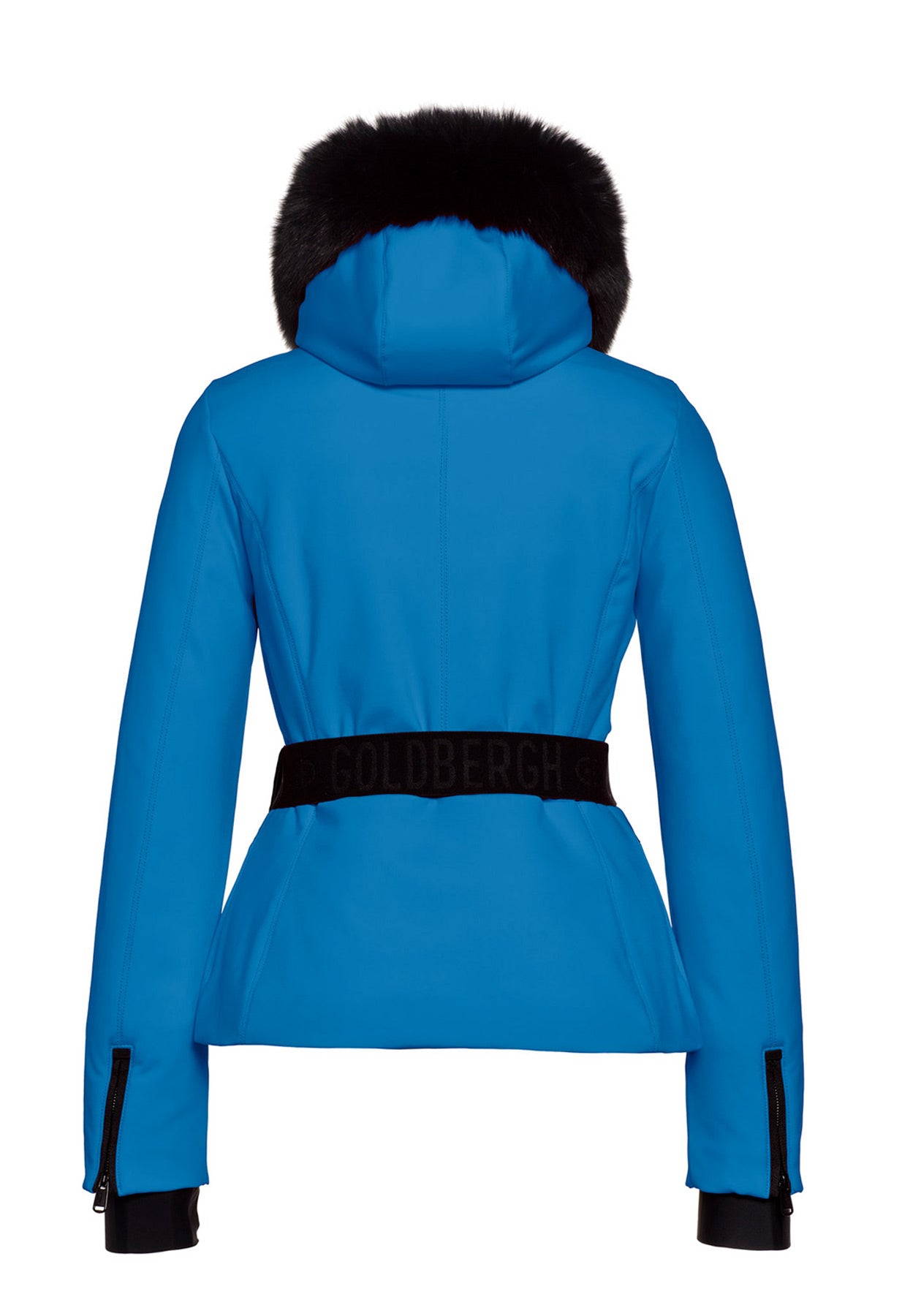 Goldbergh Hida Blue Ski Jacket with Faux Fur Trimmed Hood