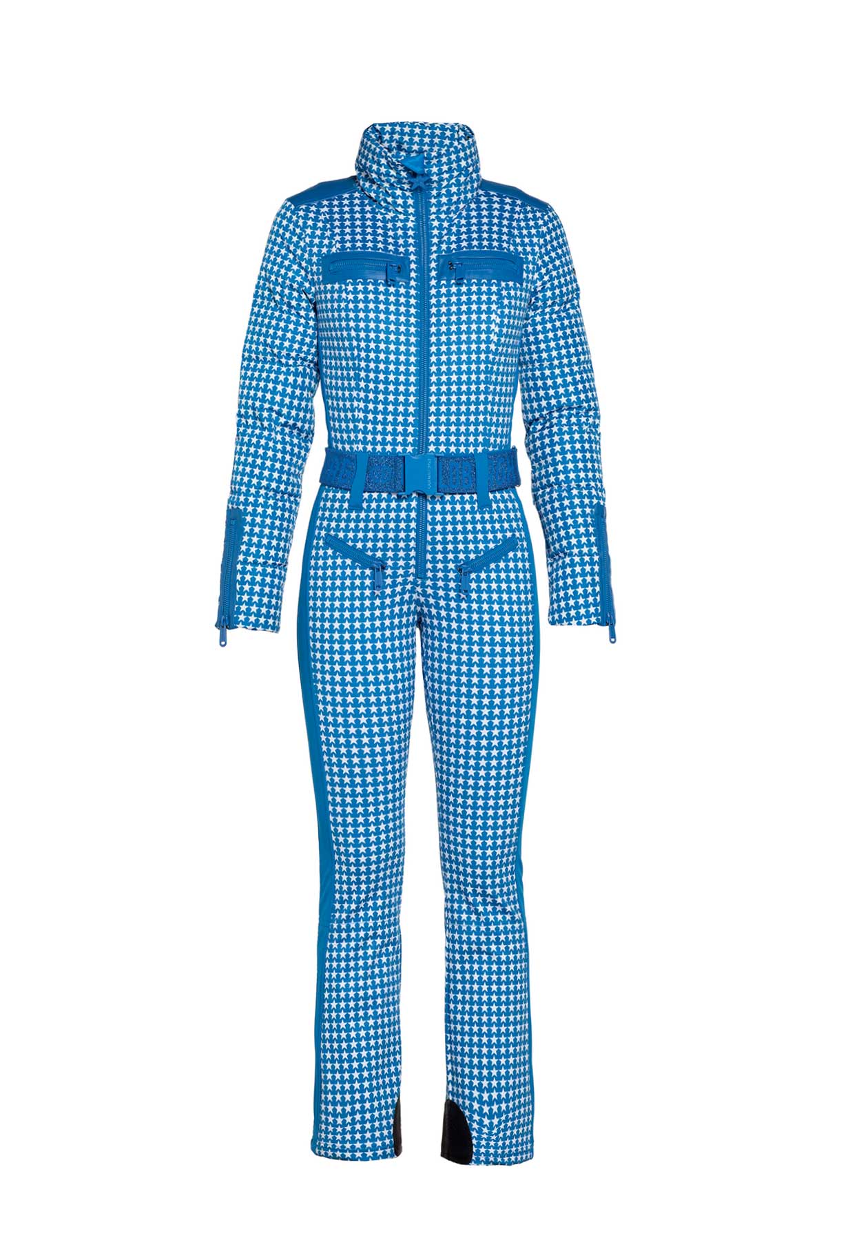 Goldbergh Starstruck One Piece Ski Suit in Blue Star Pattern