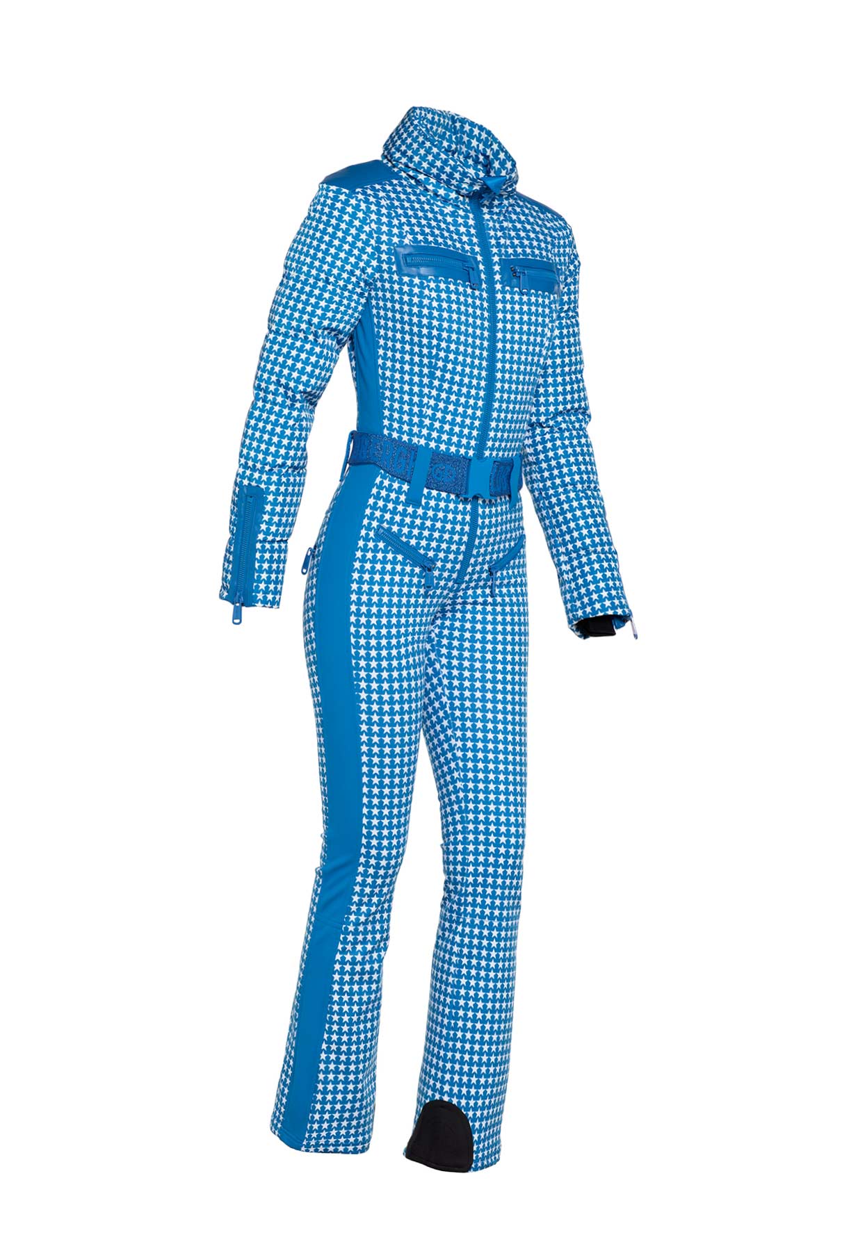 Goldbergh Starstruck One Piece Ski Suit in Blue Star Pattern