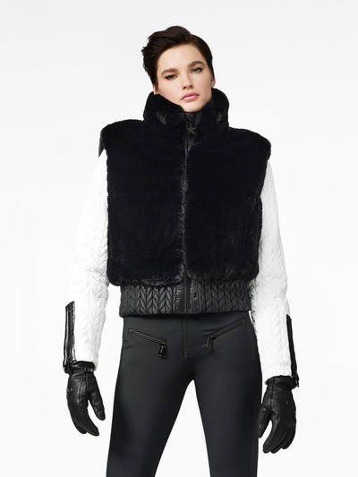 Goldbergh Sophia Faux Fur Bodywarmer in Black