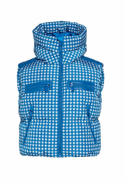 Goldbergh Teamplayer Downfilled Bodywarmer/Gilet in Blue Star Pattern