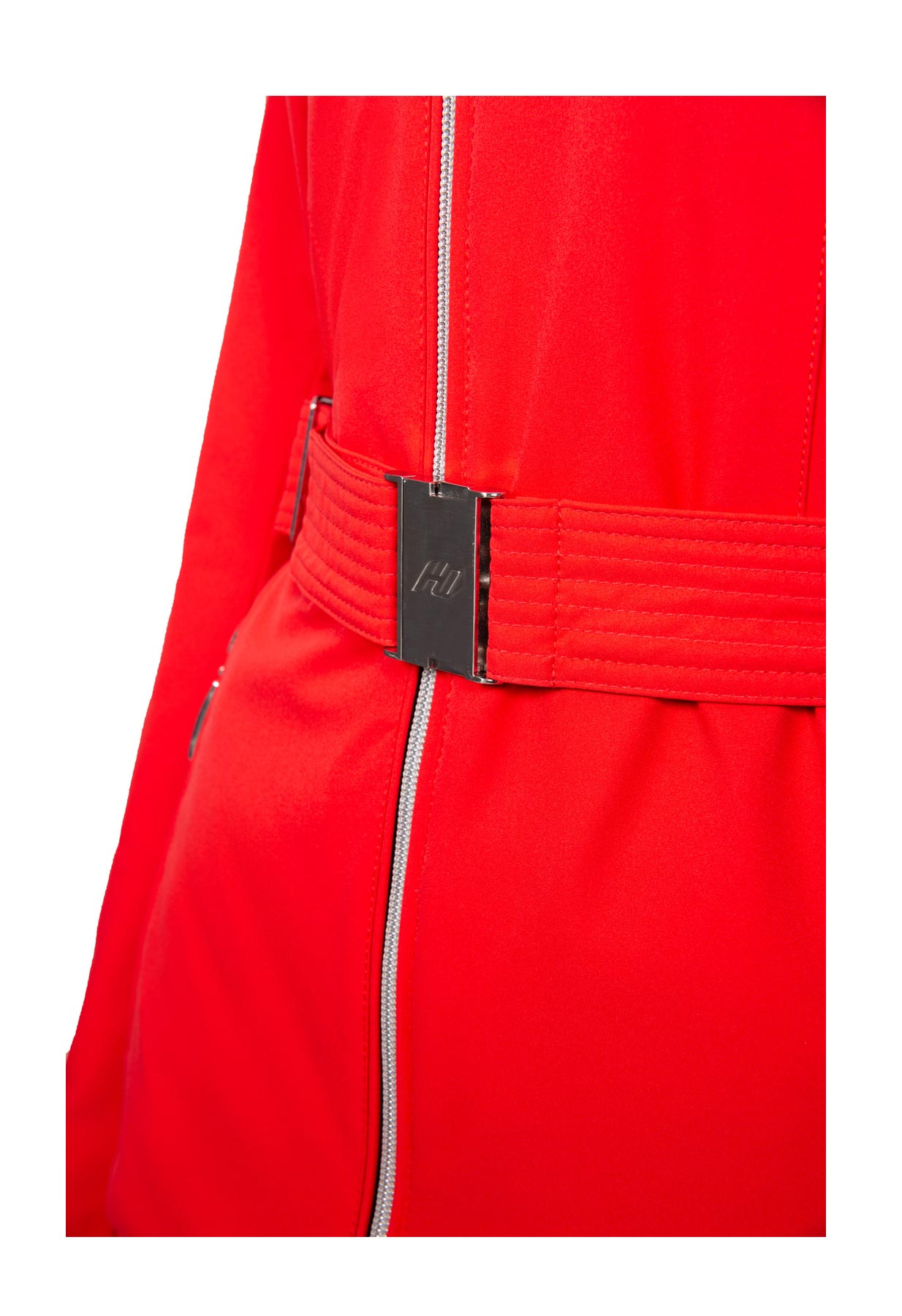 Duvillard Estelle Red Ski Jacket with Faux Fur Trim